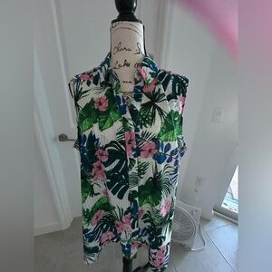 Notations Floral Print Sleeveless Top